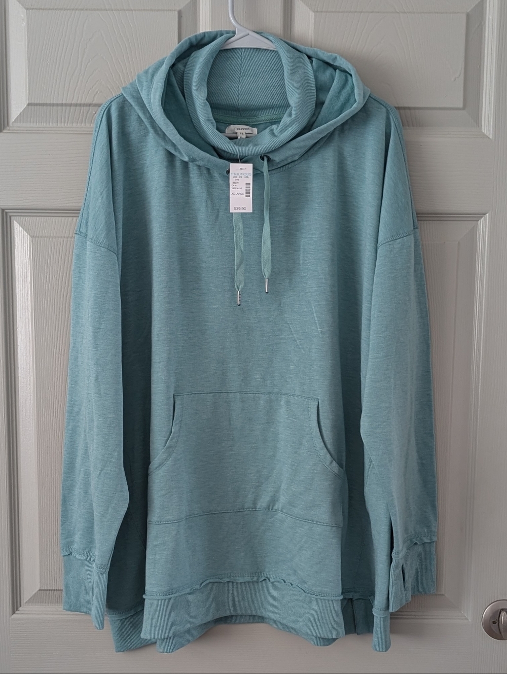 Maurices Solid Mock Neck Tunic Hoodie- XXL